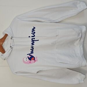 Little Fall Guys Champion Sweatshirt Womens S White Unisex Gamers Unique Rare